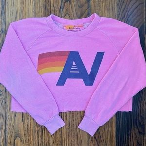 AVIATOR NATION - Logo Sweatshirt // NEON PINK in Size S